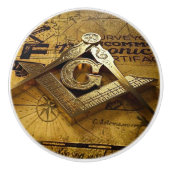Bouton De Porte En Céramique Freemason (Devant)