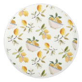 Bouton De Porte En Céramique French Country Lemon Pattern Ceramic Pull (Devant)