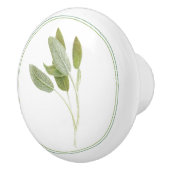 Bouton De Porte En Céramique FROID en céramique à la SAGE FRAÎCHE (Droite)