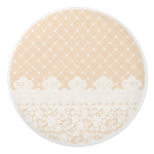 Bouton De Porte En Céramique Frontière de dentelle