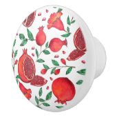 Bouton De Porte En Céramique Fruit de grenade à l'aquarelle mignonne (Droite)