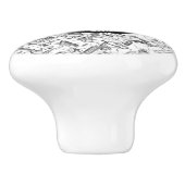 Bouton De Porte En Céramique Fumée Abstraite blanche Design de la chambre urbai (Côté)