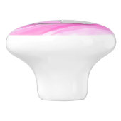 Bouton De Porte En Céramique Fun Girl Bright Pink Black Soccer Ball (Côté)