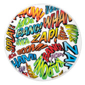 Bouton De Porte En Céramique Fun Retro Comic Book pop Art Sounds (Devant)