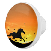 Bouton De Porte En Céramique Fun Runse Horse Knobs et Pulls (Droite)