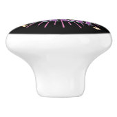 Bouton De Porte En Céramique funny pineapp (Côté)