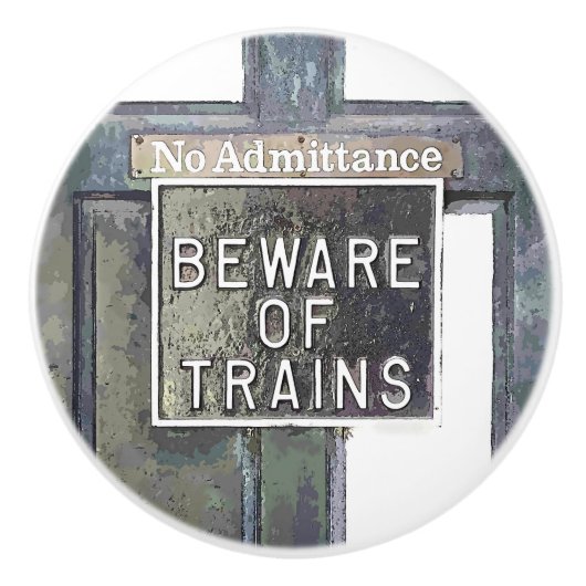 BOUTON DE PORTE EN CÉRAMIQUE GARE (Devant)