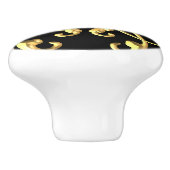 Bouton De Porte En Céramique Gemstone Diamant Or (Côté)