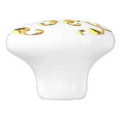 Bouton De Porte En Céramique Gemstone Diamant Or (Côté)