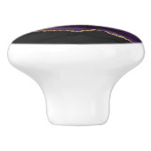 Bouton De Porte En Céramique Géode d'agate de Parties scintillant violet Gold F (Côté)
