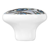 Bouton De Porte En Céramique Géodes et cristaux de motifs malveillants sur perl (Côté)