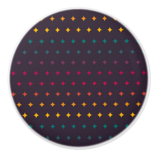 Bouton De Porte En Céramique Géométrie étoiles Rainbow Retro Cyber Punk Motif