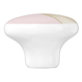 Bouton De Porte En Céramique Géométrique rose or (Côté)