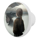 Bouton De Porte En Céramique Girl with clouds (Droite)