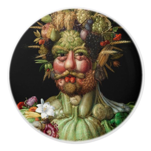 Bouton De Porte En Céramique Giuseppe Arcimboldo - Vertumnus (Devant)