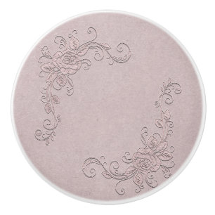 Bouton De Porte En Céramique Glamour Rustique Élégant Rose Shabby Chic Vintage