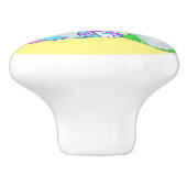 BOUTON DE PORTE EN CÉRAMIQUE GNOMES DE PÂQUES (Côté)