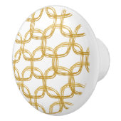 Bouton De Porte En Céramique Gold Faux Foil Scribble Circle Art Glam Moderne (Droite)