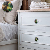 Bouton De Porte En Céramique Gold Strand Abstrait