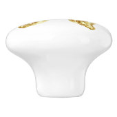 BOUTON DE PORTE EN CÉRAMIQUE GOLDEN BUTTERFLY (Côté)