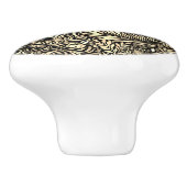 Bouton De Porte En Céramique Golden Fern (Côté)