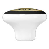 Bouton De Porte En Céramique Golden horseshoe (Côté)