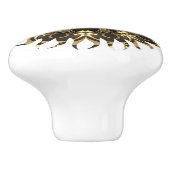 Bouton De Porte En Céramique Golden Sun Flame (Côté)