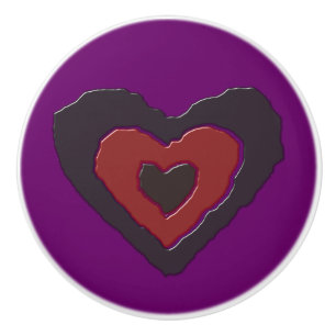 Bouton De Porte En Céramique Gothique Melting Love Heart Ceramic Knob
