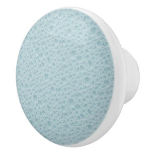 Bouton De Porte En Céramique Gouttes d'eau turquoises