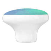 Bouton De Porte En Céramique Gradation Blue Aqua & Turquoise (Côté)