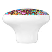 Bouton De Porte En Céramique Graffiti (Côté)