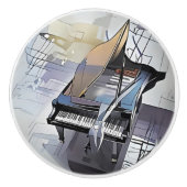 Bouton De Porte En Céramique Grand piano de jazz (Devant)