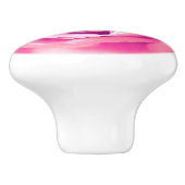 Bouton De Porte En Céramique Grande impression rose rose (Côté)