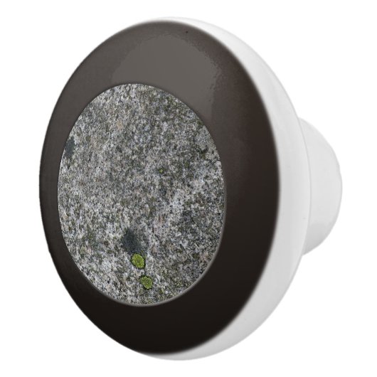 Bouton De Porte En Céramique Granit gris de géologie avec de la mousse (Droite)