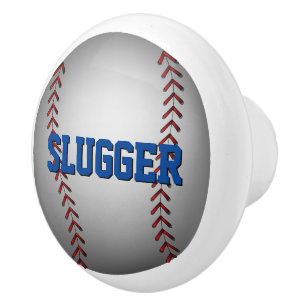 Bouton De Porte En Céramique Graphique de base-ball