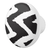 Bouton De Porte En Céramique Graphique noir blanc (Droite)