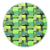 Bouton De Porte En Céramique Green Emerald Lime Jade Moderne Abstrait (Devant)
