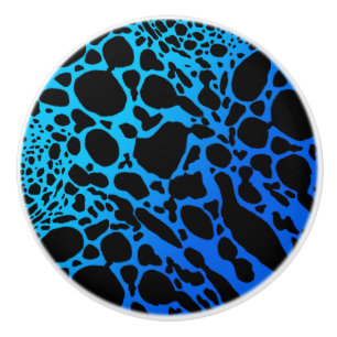 Bouton De Porte En Céramique Grenouille empoisonnée bleue