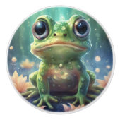 Bouton De Porte En Céramique Grenouille mûre (Devant)