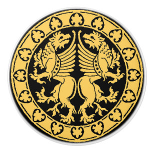 Bouton De Porte En Céramique Griffins médiévaux