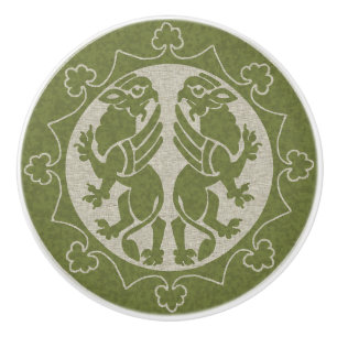Bouton De Porte En Céramique Griffins médiévaux