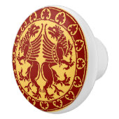 Bouton De Porte En Céramique Griffins médiévaux (Droite)