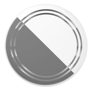 Bouton De Porte En Céramique Gris moderne et blanc