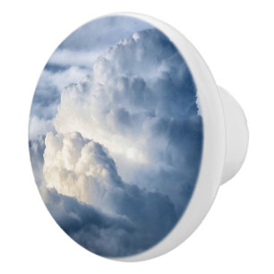Bouton De Porte En Céramique Groupe de nuages cumulus
