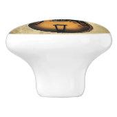 Bouton De Porte En Céramique Grunge Sunburst (Côté)