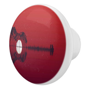 Bouton De Porte En Céramique Guitare Cove