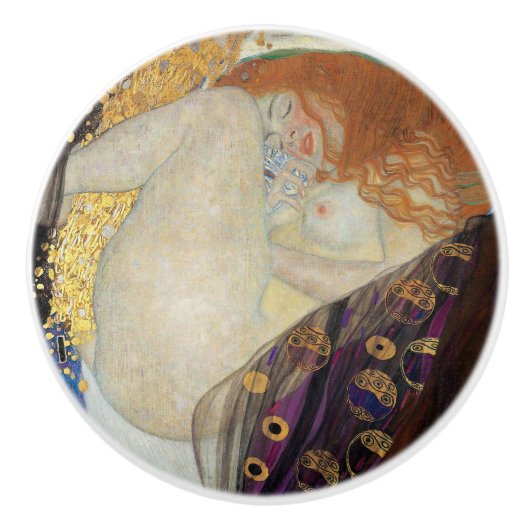 Bouton De Porte En Céramique Gustav Klimt - Danae (Devant)