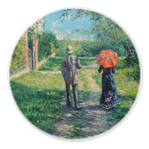 Bouton De Porte En Céramique Gustave Caillebotte - Le chemin vers le haut