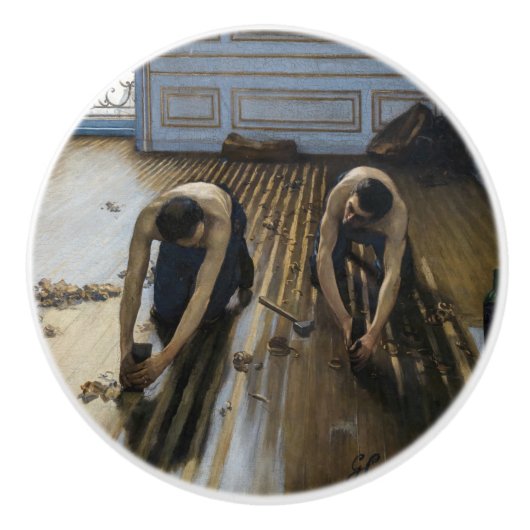 Bouton De Porte En Céramique Gustave Caillebotte - Les Graveuses (Devant)