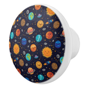 Bouton De Porte En Céramique Happy Planets Knob